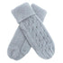 Wicked Sista Knitted Weave Mittens in Light Grey for Winter Warmth