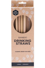 Ever Eco Bamboo Straws 4 Pack with Brush