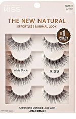 Kiss The New Natural Lashes Multipack with Pearl Earring 4 Pairs