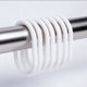 White Plastic Shower Curtain Rings Hooks 12 Piece