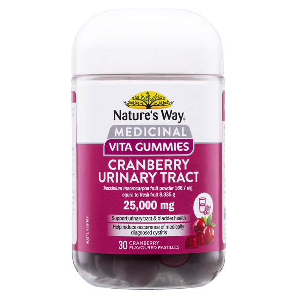 Nature's Way Medicinal Vita Gummies Cranberry Urinary Tract 25,000mg 30 Pastille