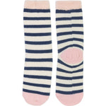 Wicked Sista Womens Cosy Stripe Socks Blue One Size