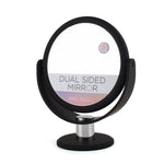 Gibson Gifts Vanity Magnification Makeup Mirror Dual Sided Round Black