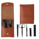 Crewman Manicure Set with Tan Case for Men and Women 5 Piece