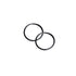 Studex Plain Black Sleeper Earrings 14mm