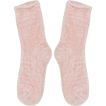 Wicked Sista Womens Cosy Chenille Socks Soft Pink