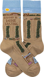 Sock Society Wine Time Novelty Crew Socks