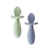 Plum Silicone Easy Grip Spoon Set Olive Steel Blue 2PCS