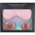 Wicked Sista Deluxe Satin Beauty Sleep Set for Hair and Skin Pink