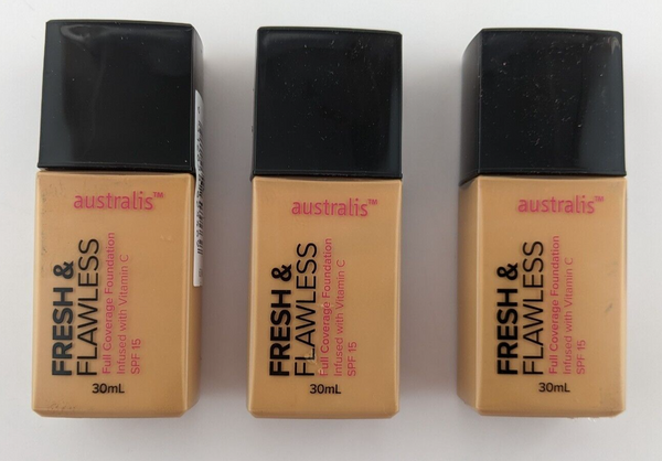 Australis Fresh & Flawless Full Coverage Foundation Golden Beige