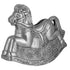 Pewter Plate Rocking Horse Money Bank for Christening and Newborn Gifts