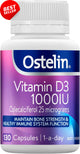 Ostelin Vitamin D3 1000IU Capsules for Bone Health and Muscle Function 60 Capsules