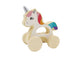 Kaper Kidz Calm Breezy Wooden Kids Toddler Unicorn Car Play Toy 9x11CM