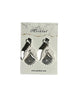 Handmade Polymer Clay Textured White Earrings Women Girl Fashion Crystal Charms