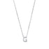 Wicked Sista G Initial Pendant Necklace Silver Tone