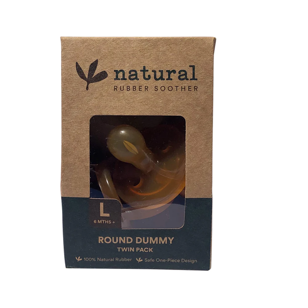 Natural Rubber Soother Round Large 2 Pack