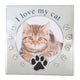 Gibson Gifts I Love My Cat Silver Frame 4x4