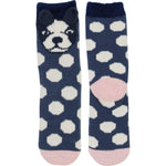 Wicked Sista Cosy Bulldog Socks Fluffy Non Slip Loungewear One Size
