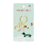 Urban Sausage Dogs Colourful Keyring 12CM