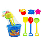 Beach Bucket and Spade 7 Piece Set for Kids Sand Play