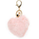 Key Chain Fluffy Heart Shaped Fur Ball Key Ring Pink Bag Hanging Decorative ZMS