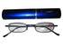 Ozko Slim Reading Glasses Readers with Pen Clip Tube Case Eyeglasses +1.5 Blue