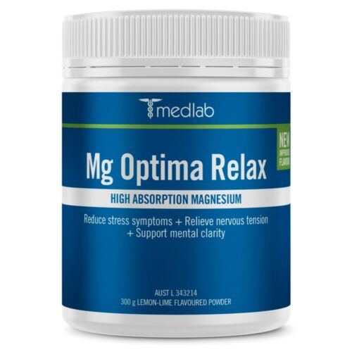 Medlab Mg Optima Relax 300g Powder – Lemon Lime Flavour