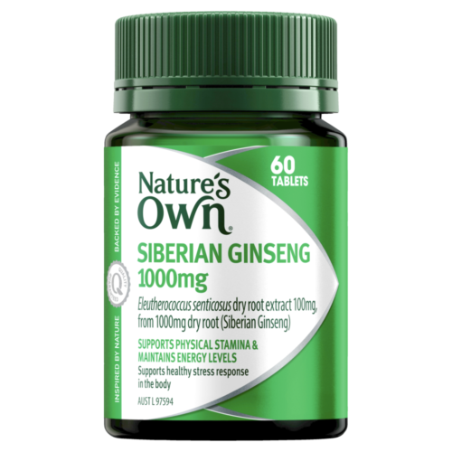 Nature's Own Ginseng Siberian 1000Mg Tabs 60