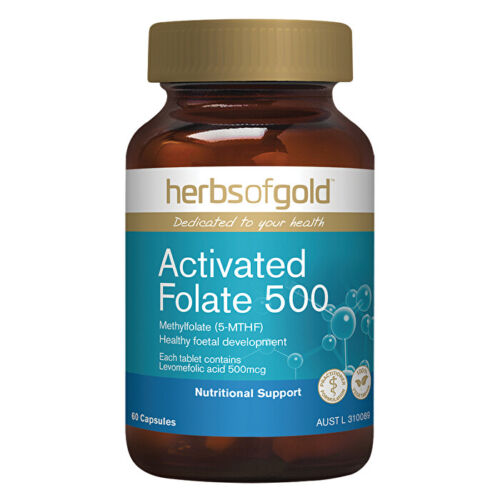 Herbs Of Gold Activated Folate 500 60 Capsules