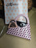 Pink Polka Dot Stainless Steel Manicure Set 5 × 5 Inch