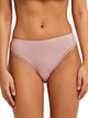 Kayser Modal Micro Rib with Lace Trim Hi Cut - Blush