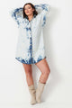 17 Sunday  Shibori Denim Dress Japanese Tie Dye Style