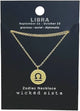 Wicked Sista Libra Constellation Zodiac Pendant Necklace in Gold