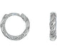 Wicked Sista Small Twisted Huggie Hoop Earrings in Silver