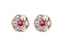 Studex System75 Daisy Rose Fuchsia Gp Ear Piercing Studs