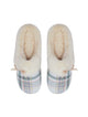 Snuggups Womens Cream Plaid Slides EU 39 to 40