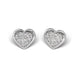 Studex Silver Surgical Steel Heart Glitter White Earrings 5mm