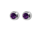 Studex System 75 Surgical Stainless Steel Regular Bezel Amethyst Ear Piercing Studs