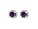Studex System 75 Surgical Stainless Steel Regular Bezel Amethyst Ear Piercing Studs
