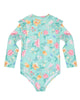 Toshi Swim Bodysuit Waratah Mint for Toddlers Size 3