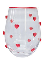 Kaya Heart Stemless Glass Red 12CM