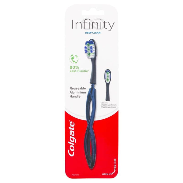 Colgate Infinity Deep Clean Toothbrush Reuseable Handle Starter Kit