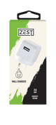 Zest Wall Charger 2.4A White