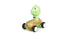 Wanborns Wooden Press Go Racer Dinosaur with Sound and Light