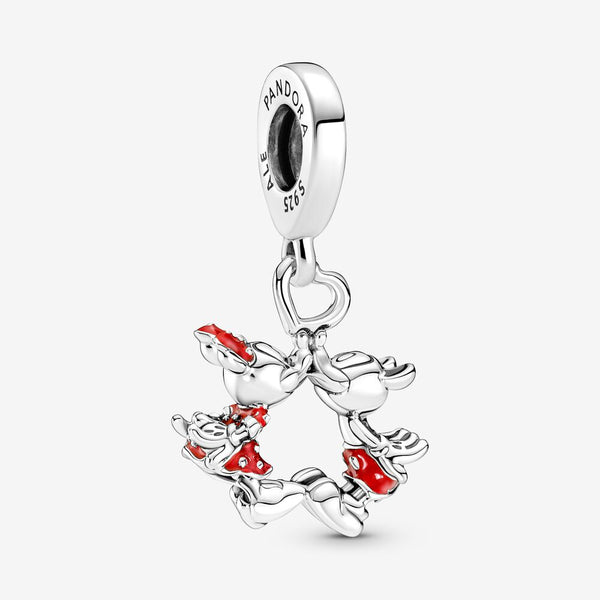 Pandora Disney Mickey Mouse & Minnie Mouse Kissing Dangle Charm