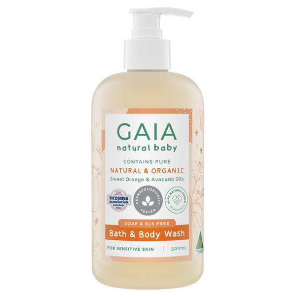 GAIA Natural Baby Bath & Body Wash - 500mL