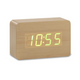 Jinx LED Alarm Clock - Bamboo