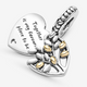 Pandora Two-Tone Family Tree Heart Dangle Charm