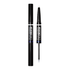 A double-ended eyeliner pen with one end labeled 'Kohl' and the other end labeled 'Liquid', both in black color with silver and blue accents.