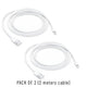 Apple Compatible Lightning to USB Cable (2m) 2 Pieces